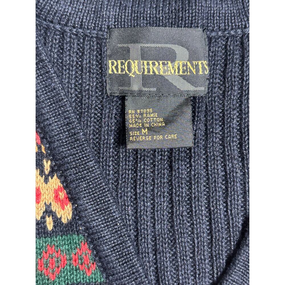 Vtg Requirements Geometric Knit Sweater Vest Size Womens Medium NWT - Picture 4 of 5